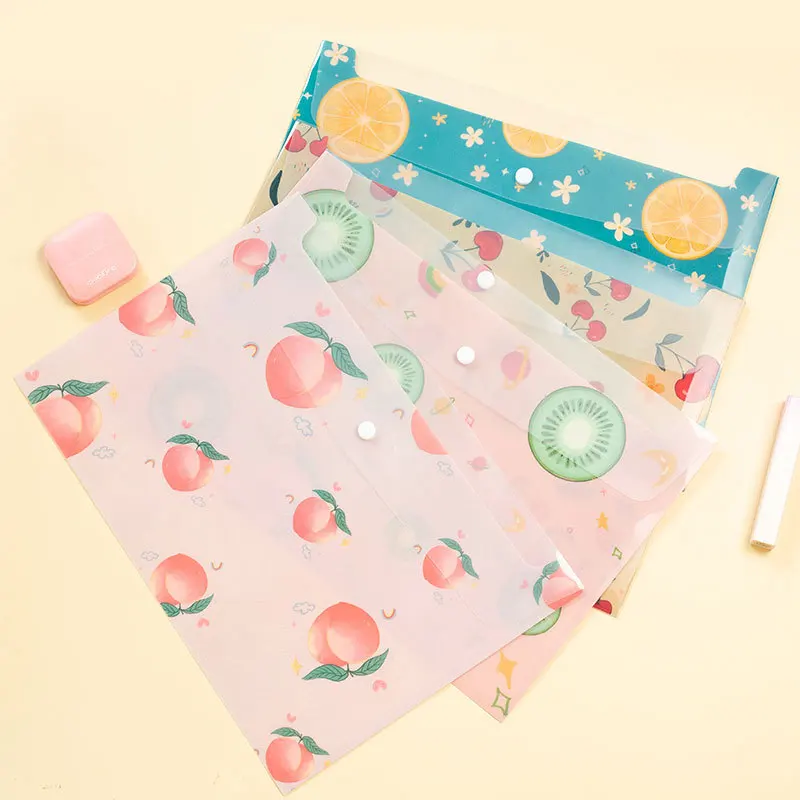 4Pieces/Set of A4 Colorful File Bags File Folders File Jackets Snap-fastener File Pockets Pink Fruit Pattern Envelope Bags
4Pieces/Set of A4 Colorful File Bags File Folders File Jackets Snap-fastener File Pockets Pink Fruit Pattern Envelope Bags