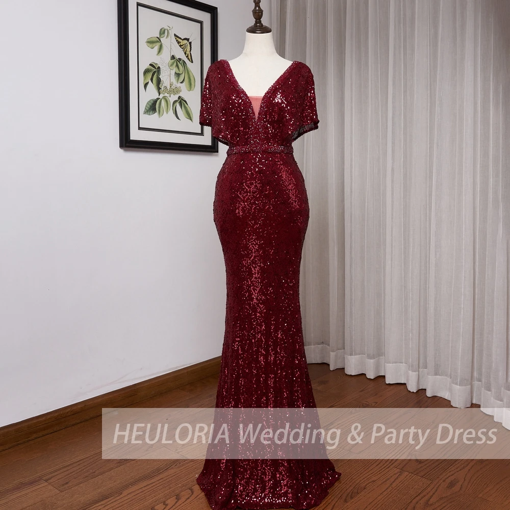 Long formal prom evening dress V neck sequine wedding party dress Sparkle Mermaid Evening Dress
Long formal prom evening dress V neck sequine wedding party dress Sparkle Mermaid Evening Dress