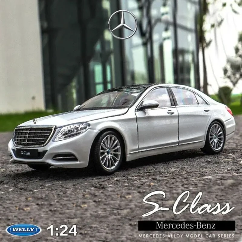WELLY 1:24 Mercedes-Benz S-Class S500 роскошная модель автомобиля из сплава Литые и игрушечные