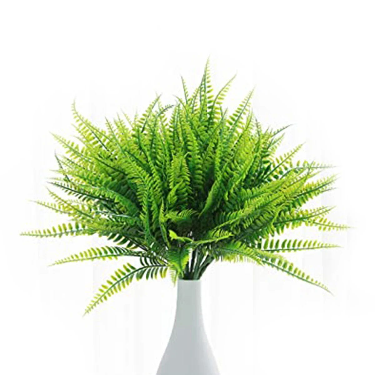 

4Pcs Artificial Boston Fern Plants Realistic Fake Ferns UV Resistant Bush Plants Reusable Faux Shrubs Greenery 17.32ft Plastic