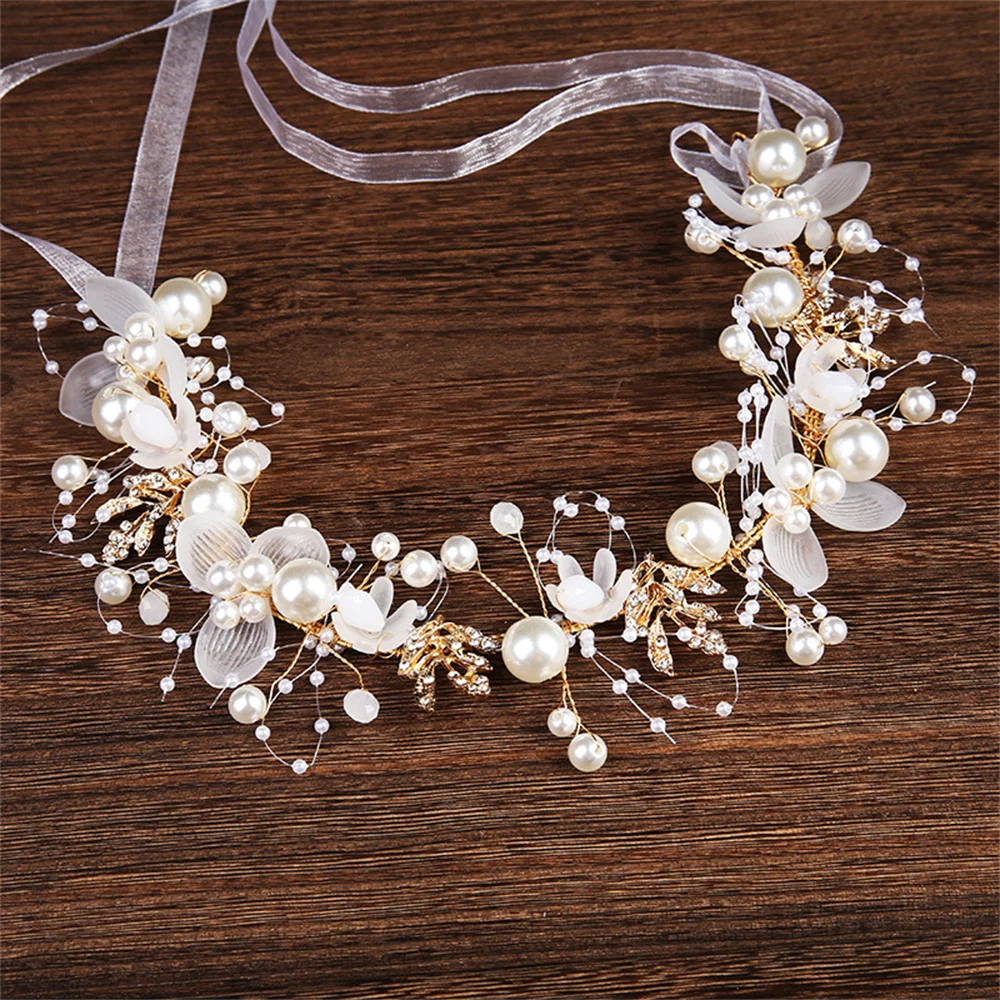 Pearl Flower Headband Tiaras Headbands Wedding Bridal Hair Accessories Pearls Crystal Hairbands Handmade Ribbon Jewelry Gifts
Pearl Flower Headband Tiaras Headbands Wedding Bridal Hair Accessories Pearls Crystal Hairbands Handmade Ribbon Jewelry Gifts