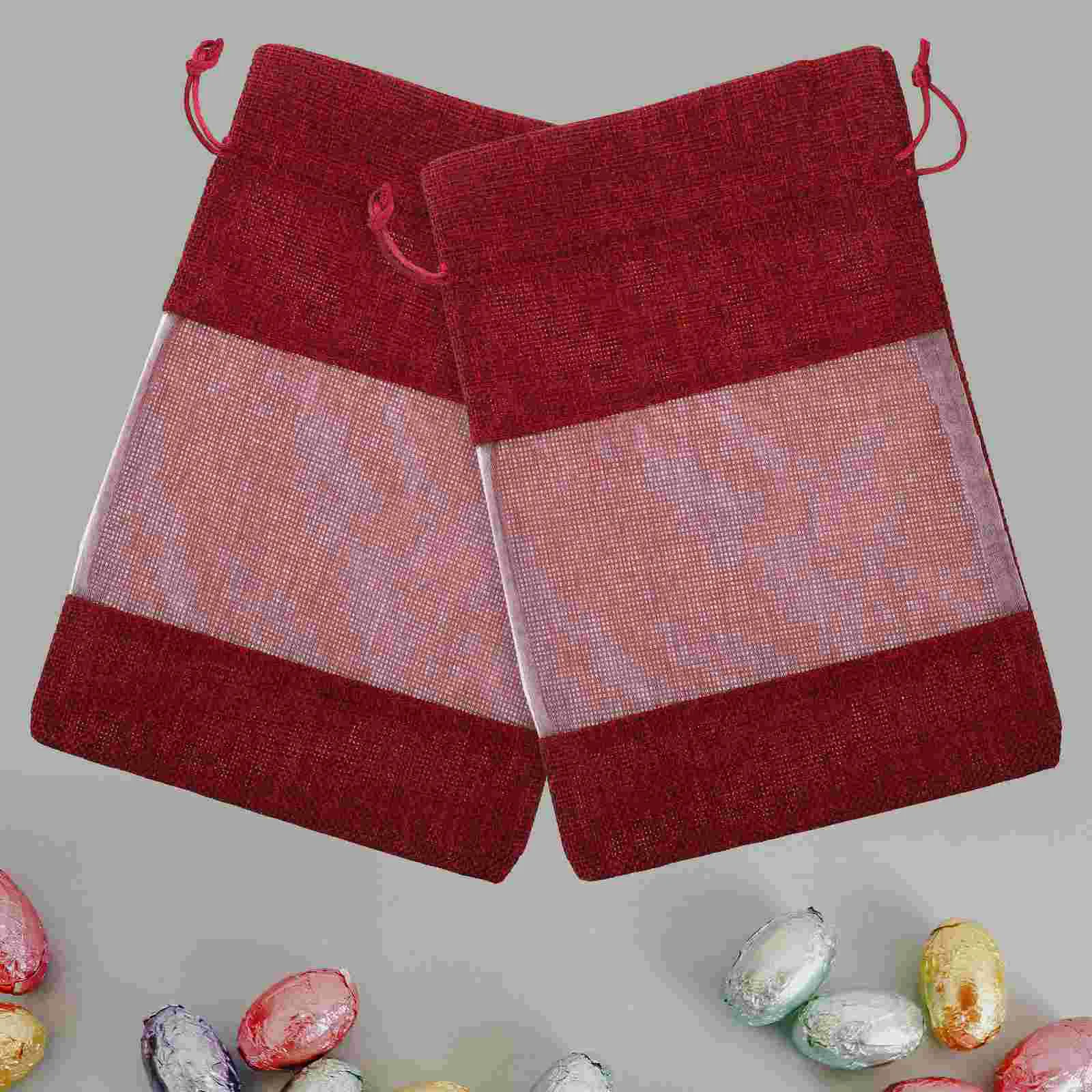10pcs Burlap Candy Small Burlap Drawstring Bags Clear Window Drawstring Holiday Pouches
10pcs Burlap Candy Small Burlap Drawstring Bags Clear Window Drawstring Holiday Pouches