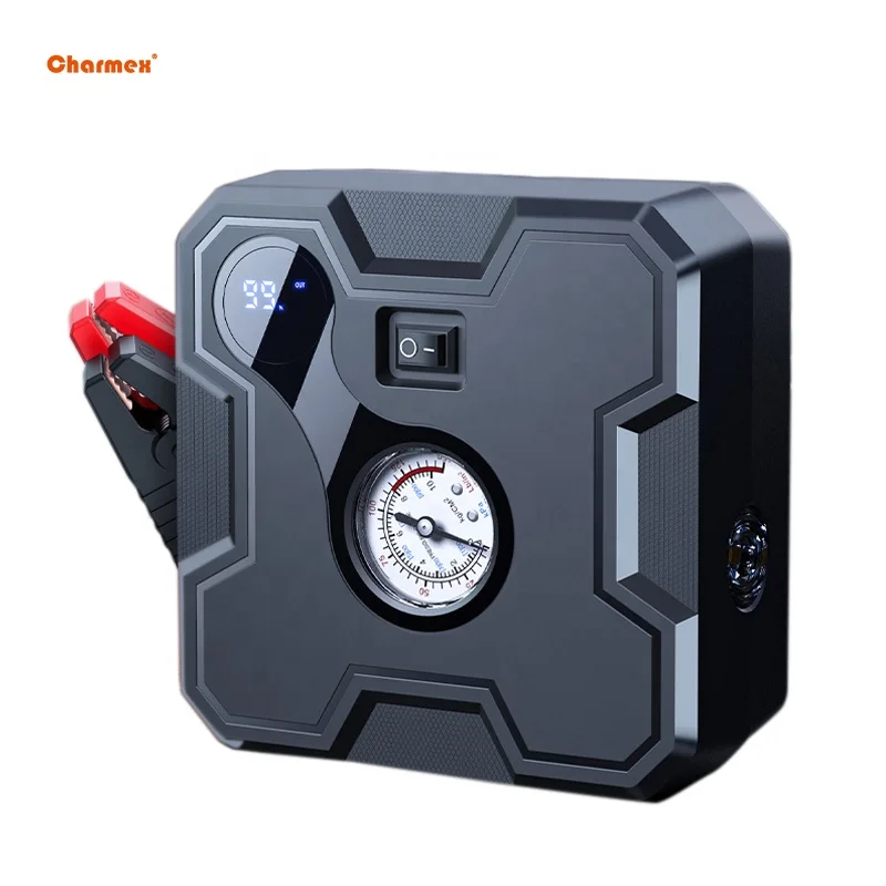 1500Amp Car Jump Starter with Air Compressor, 150PSI Tire Inflator with Digital Screen Pressure Gauge 
1500Amp Car Jump Starter with Air Compressor, 150PSI Tire Inflator with Digital Screen Pressure Gauge