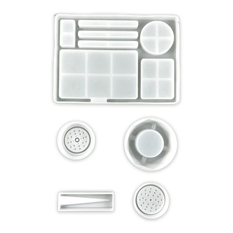 Q81D 1 Set Spice Grinder Ashtray Epoxy Resin Mold Makeup Rolling Tray Silicone Mould DIY Crafts Jewelry Decorations Casting
Q81D 1 Set Spice Grinder Ashtray Epoxy Resin Mold Makeup Rolling Tray Silicone Mould DIY Crafts Jewelry Decorations Casting