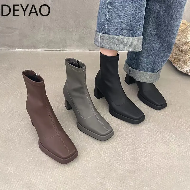 2023 New Platform Women Ankle Boot Fashion Square Toe Back Zipper Ladies Casual Short Boot Sexy Party High Heel Shoes
2023 New Platform Women Ankle Boot Fashion Square Toe Back Zipper Ladies Casual Short Boot Sexy Party High Heel Shoes