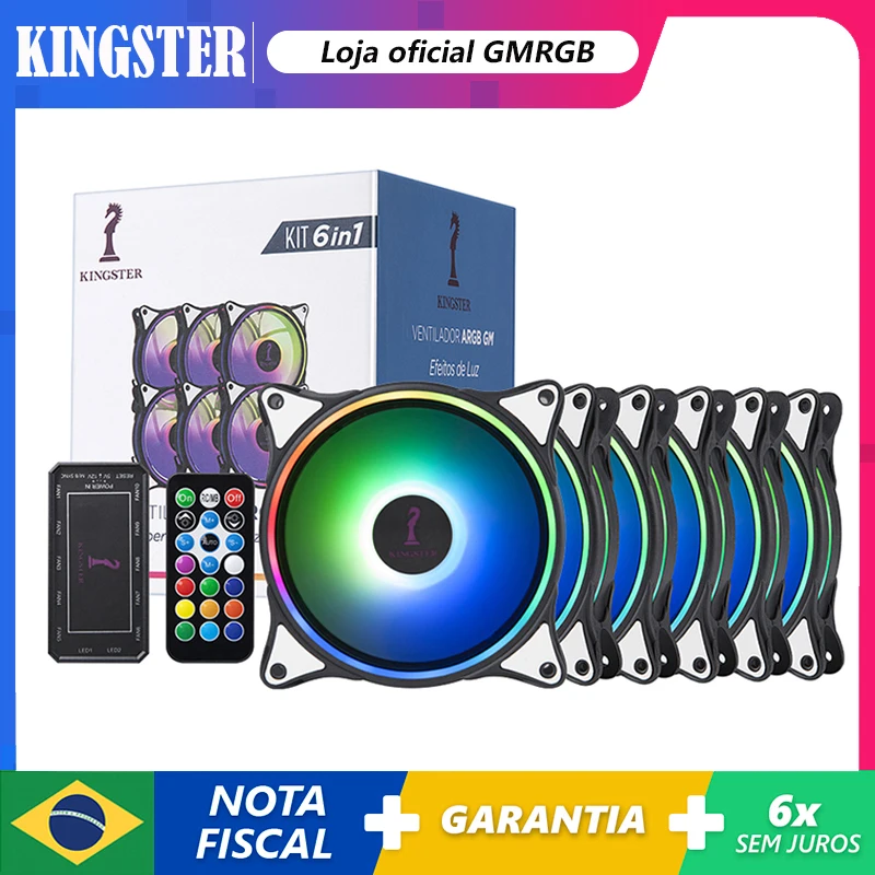 KINGSTER Colorful ARGB PC Computer Case Fan 120mm Kit6 6PIN 12cm For PC GM6IN1 Adjust rgb Cooler coolers fans ARGB AURA SYNC
KINGSTER Colorful ARGB PC Computer Case Fan 120mm Kit6 6PIN 12cm For PC GM6IN1 Adjust rgb Cooler coolers fans ARGB AURA SYNC
