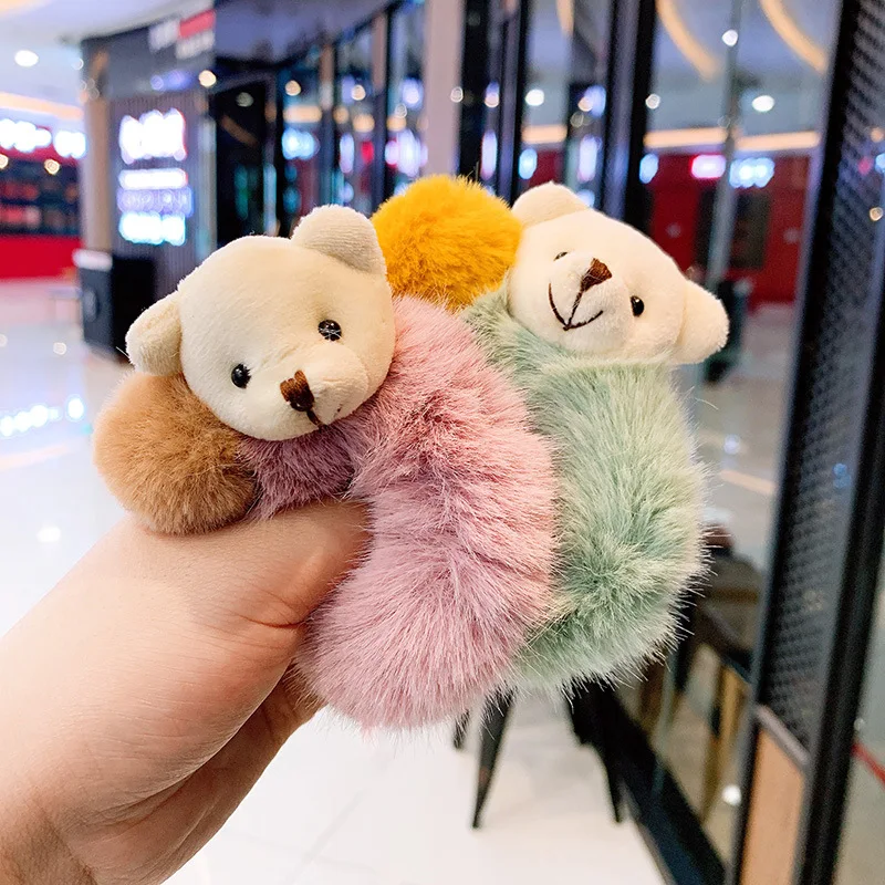 New Hair Accessories Mink Fur Hair Rope Cute Bear Scrunchies Women Girls Elastic Hair Rubber Bands Gum Ponytail Holder для волос
New Hair Accessories Mink Fur Hair Rope Cute Bear Scrunchies Women Girls Elastic Hair Rubber Bands Gum Ponytail Holder для волос