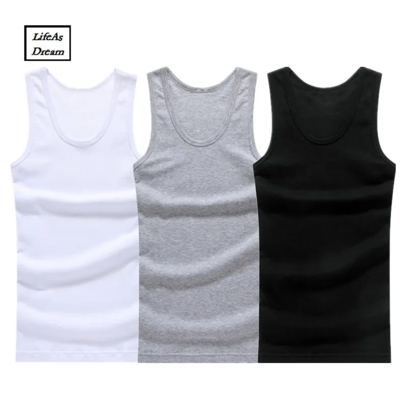 

3 Pieces/batch Of New High-quality Seamless Cotton Underwear Brand Clothing Men's Sleeveless Vest For Comfort And Handsome Men