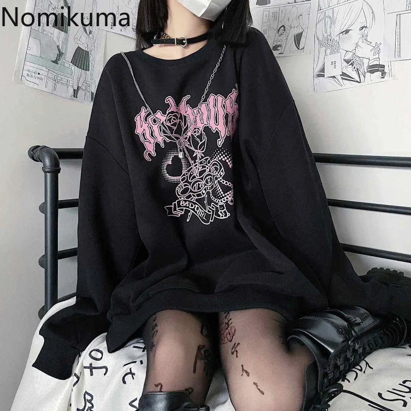 Толстовка Nomikuma женская с буквенным принтом, свободная винтажная уличная модная кофта с капюшоном в стиле Харадзюку, Y2k, весна-осень
Толстовка Nomikuma женская с буквенным принтом, свободная винтажная уличная модная кофта с капюшоном в стиле Харадзюку, Y2k, весна-осень