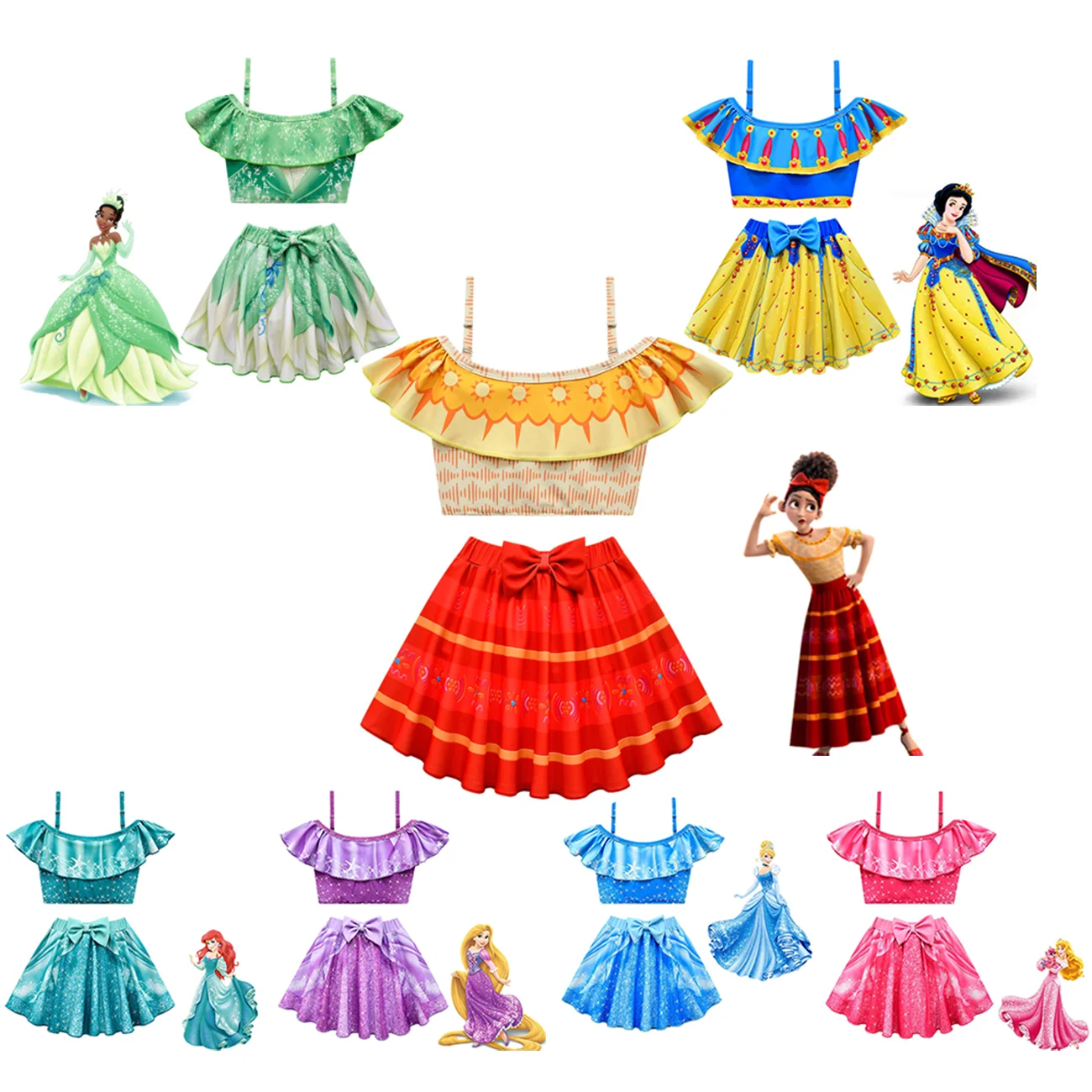 2022 Disney Encanto Mirabel Isabela Two Pieces Bikini Suits Kid Bathing Suit Swimwear for Girl Princess Snow White Tiana Dress
2022 Disney Encanto Mirabel Isabela Two Pieces Bikini Suits Kid Bathing Suit Swimwear for Girl Princess Snow White Tiana Dress