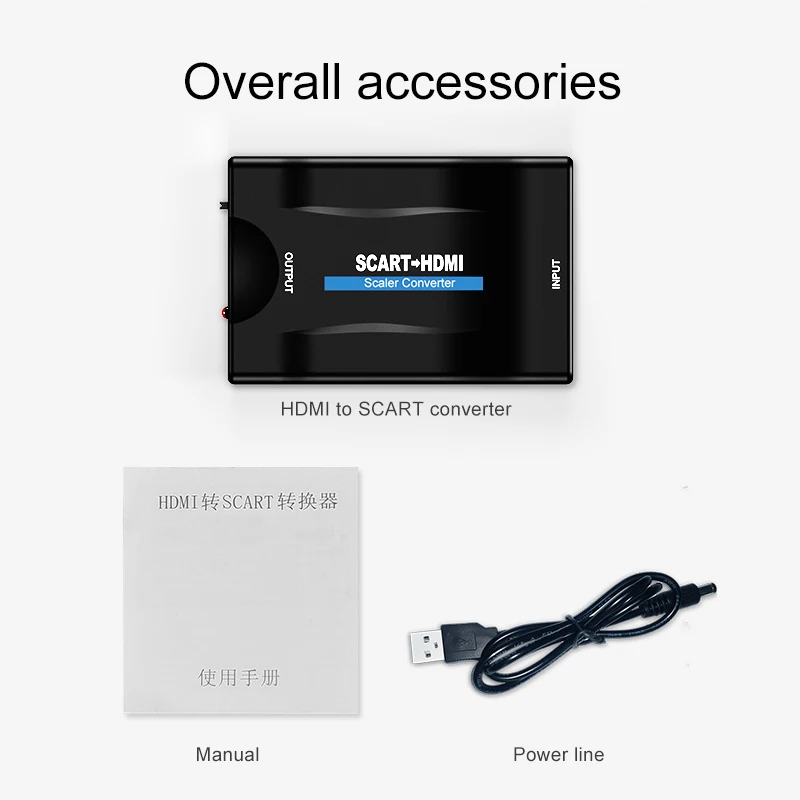 HW-29051080P SCART TO HDMI Video Audio Complex Plug And Play Adapter With USB Cable For Smart Phone HDTV DVD
HW-29051080P SCART TO HDMI Video Audio Complex Plug And Play Adapter With USB Cable For Smart Phone HDTV DVD