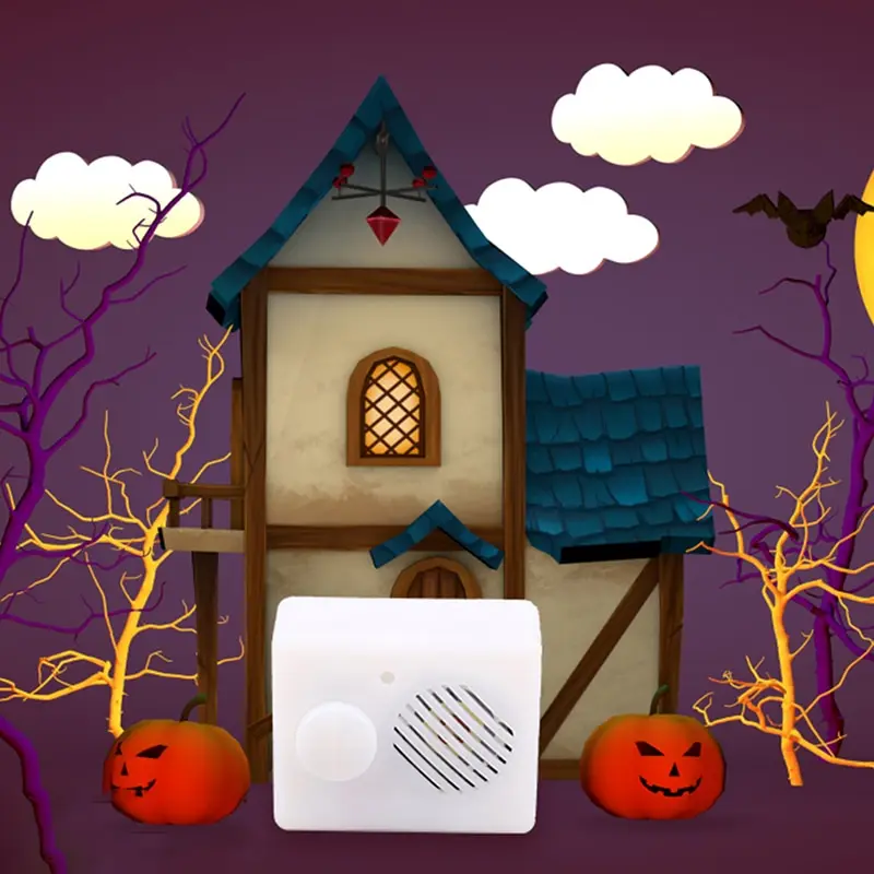 Voice-activated Halloween Sound Sensor Talking PIR Motion Sensor Speaker Horror Screaming Tricky Voice-activated Props Scary Toy 
Voice-activated Halloween Sound Sensor Talking PIR Motion Sensor Speaker Horror Screaming Tricky Voice-activated Props Scary Toy