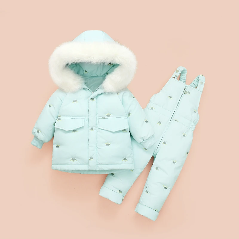 Winter Children Clothing Sets Snow wear Down Jacket Baby Boy toddler Girl snowsuit kids clothes parka real Fur Hooded Coat -30 
Winter Children Clothing Sets Snow wear Down Jacket Baby Boy toddler Girl snowsuit kids clothes parka real Fur Hooded Coat -30