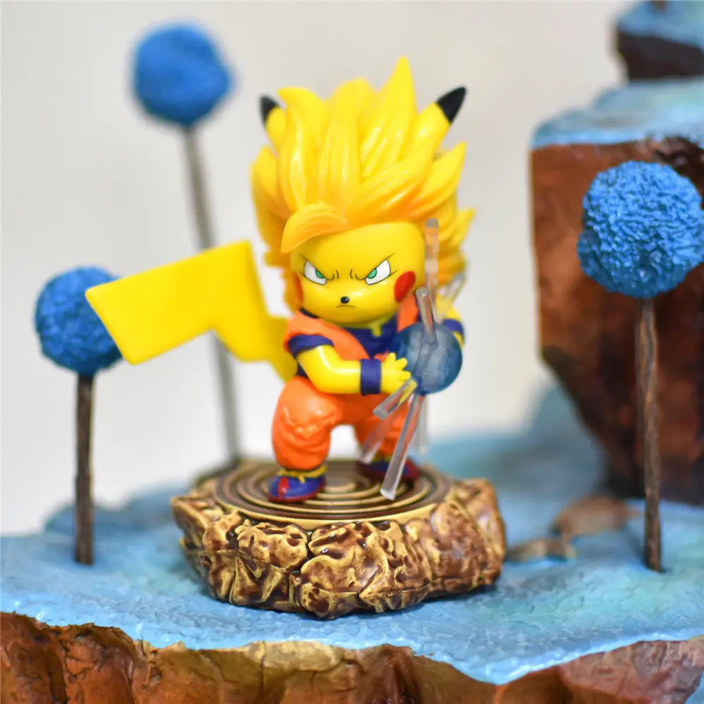11cm Pokemon Pikachu Cos Goku Vegeta Dragon Ball GK Anime Figure Action PVC Collection Statue Decoration Model Toy Gift
11cm Pokemon Pikachu Cos Goku Vegeta Dragon Ball GK Anime Figure Action PVC Collection Statue Decoration Model Toy Gift