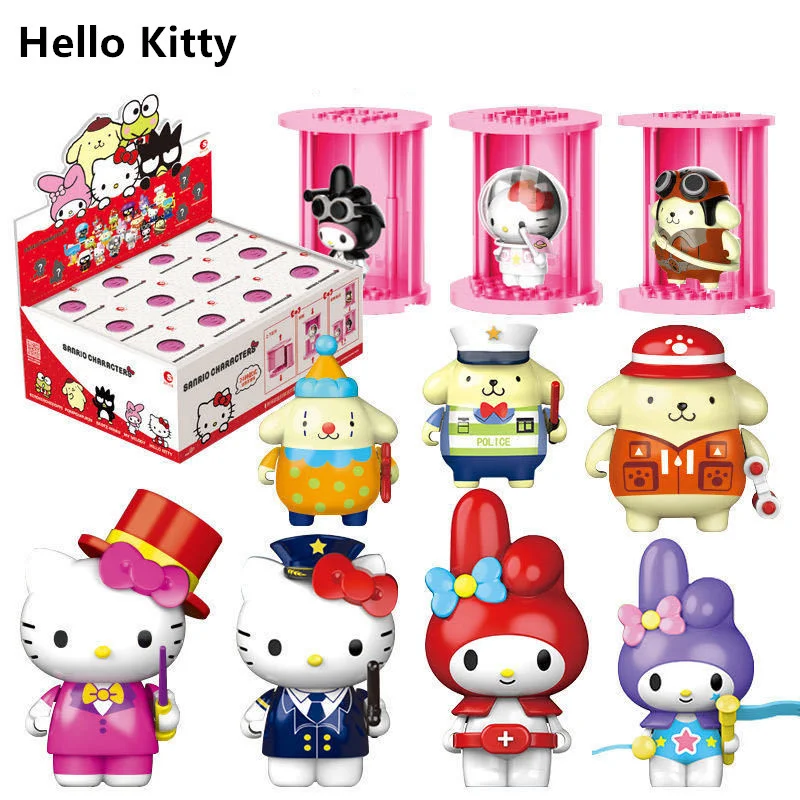 

Оригинальная головоломка Hello Kitty глухая коробка 45-й юбилейный выпуск, сборка строительных блоков, интеллектуальное развитие, отправлено слу...