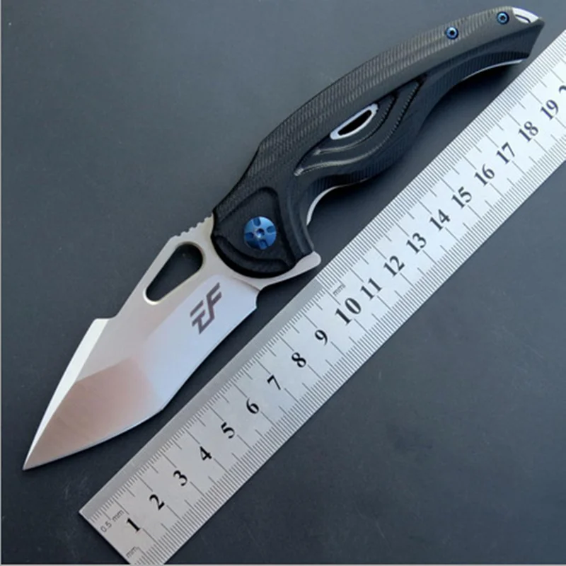 

Eafengrow EF936 Folding D2 Blade G10 Pocket Survival Hunting Tactical Flipper Outdoor Camping Kitchen Utility Rescue EDC Knife