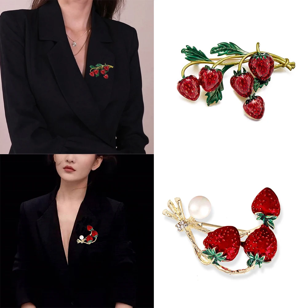 Christmas Red Enamel Strawberry Brooches For Women Red Strawberry Bouquet Flower Weddings Party Office Casual Brooch Pins Gifts
Christmas Red Enamel Strawberry Brooches For Women Red Strawberry Bouquet Flower Weddings Party Office Casual Brooch Pins Gifts