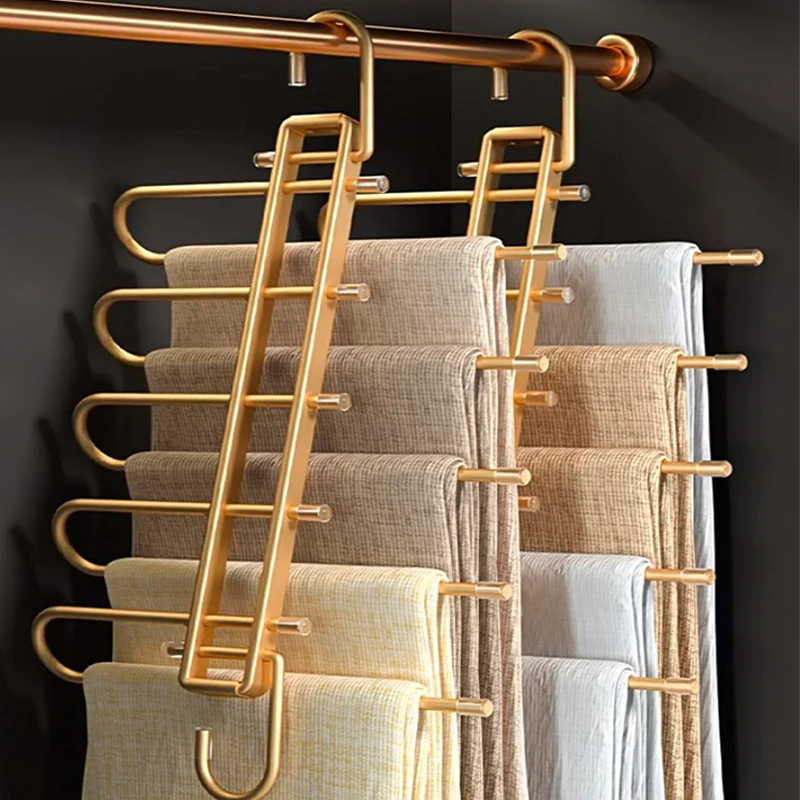 Rack Pants Luxury Foldable Pants Layers Wardrobe Hangers Magic 5 Trousers Clothes Shelf Storage Organizer Multifunctional 
Rack Pants Luxury Foldable Pants Layers Wardrobe Hangers Magic 5 Trousers Clothes Shelf Storage Organizer Multifunctional