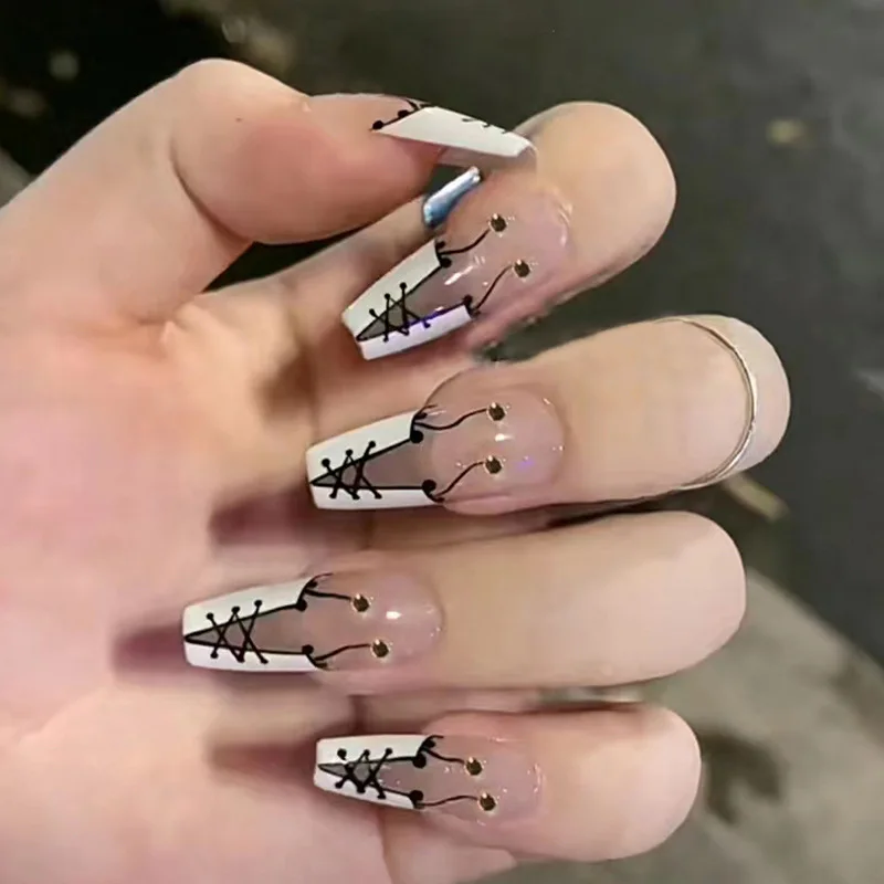 24pcs French False Nails Long Gradient Full Cover Ballet Artificial Fingernails Glitter Nail Tips with Glue Press On Fake Nail
24pcs French False Nails Long Gradient Full Cover Ballet Artificial Fingernails Glitter Nail Tips with Glue Press On Fake Nail