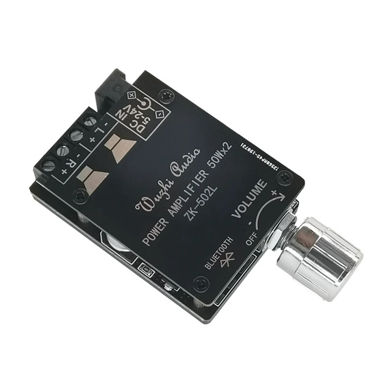 ZK-502L 2X50W Bluetooth 5.0 Power Amplifier Board Digital Audio Hifi Stereo Dual Channel Class D AMP
ZK-502L 2X50W Bluetooth 5.0 Power Amplifier Board Digital Audio Hifi Stereo Dual Channel Class D AMP
