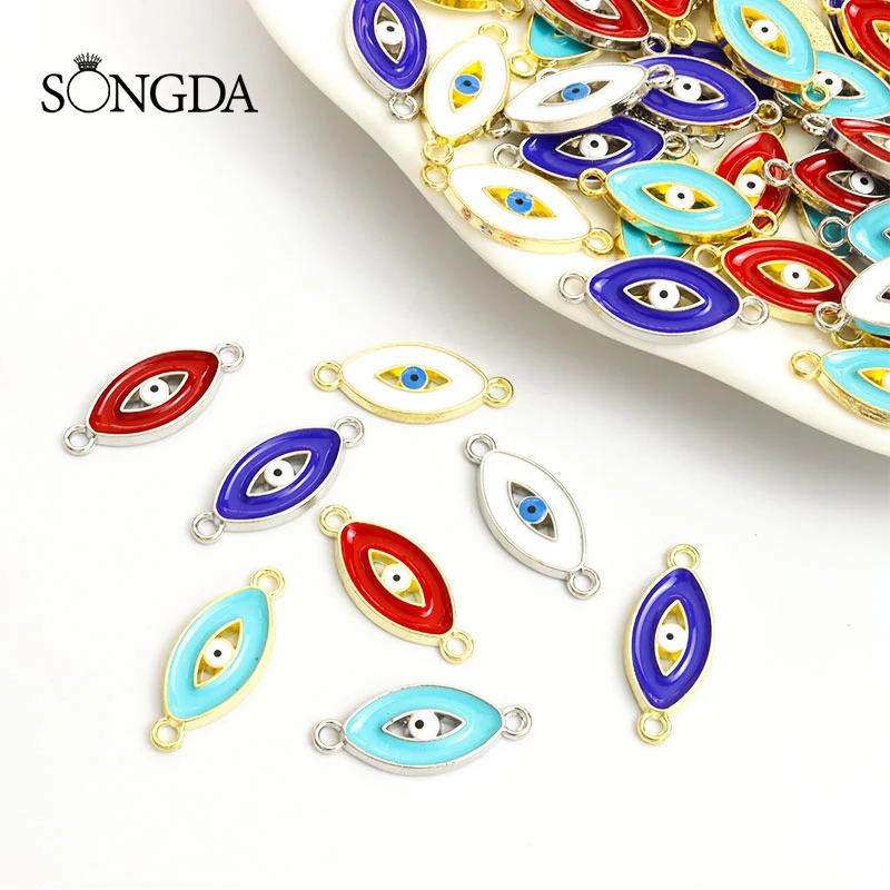 10pcs Oval-shaped Enamel Amulet Evil Nazar Eyes Charms Connectors for Jewelry Making DIY Colorful Bracelets Pendants Accessories
10pcs Oval-shaped Enamel Amulet Evil Nazar Eyes Charms Connectors for Jewelry Making DIY Colorful Bracelets Pendants Accessories