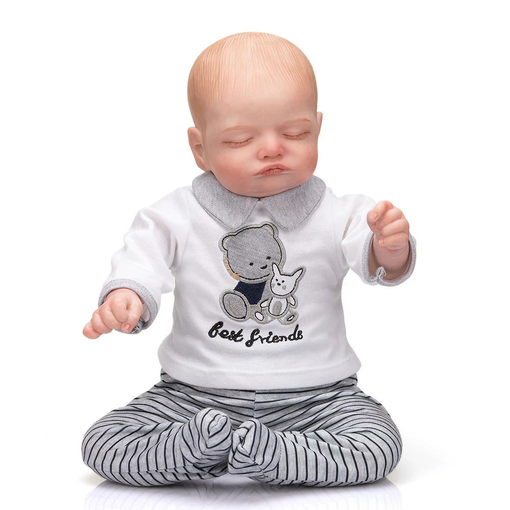 NPK 49CM Bebe Doll Reborn Baby Sleeping Boy Rosalie Soft Body Flexible Hand-Drawing Hair Rooted Eyelashes
NPK 49CM Bebe Doll Reborn Baby Sleeping Boy Rosalie Soft Body Flexible Hand-Drawing Hair Rooted Eyelashes