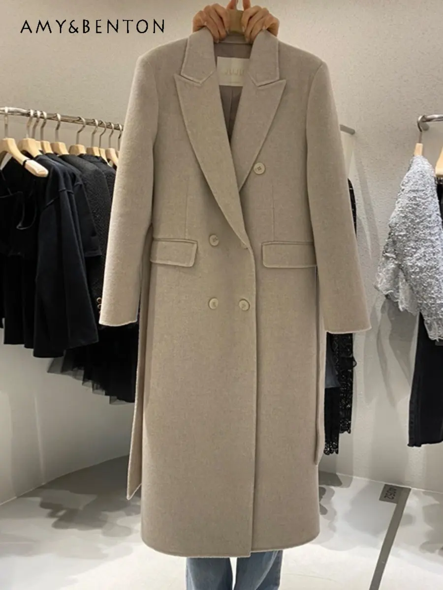 Mid-Length Below The Knee Woolen Coat Female Autumn Winter New Korean Style Elegant Solid Color Loose Woolen Overcoat
Mid-Length Below The Knee Woolen Coat Female Autumn Winter New Korean Style Elegant Solid Color Loose Woolen Overcoat