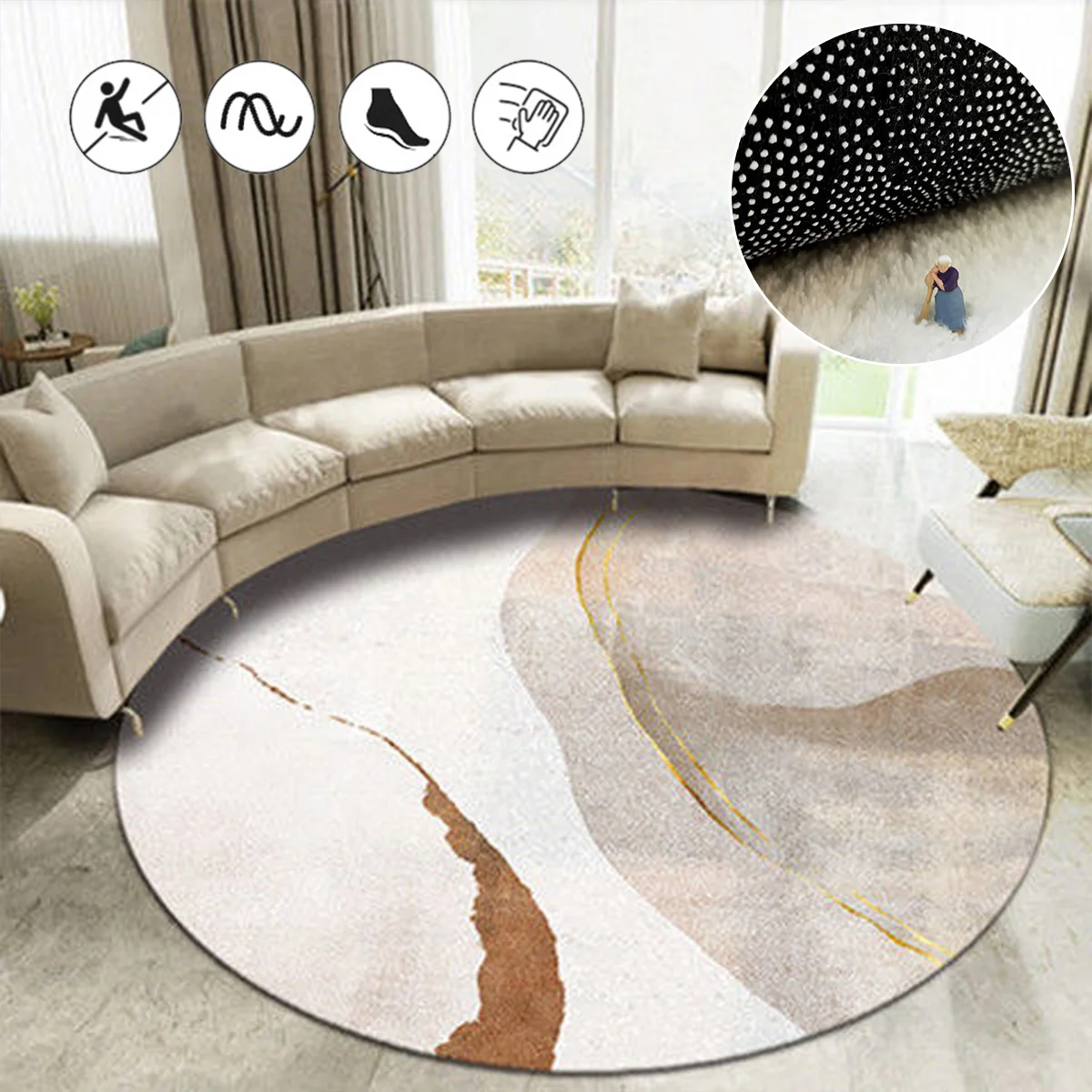 Nordic Hanging Basket Rugs Swivel Chair Mat Bedroom Decor Round Carpet Living Room Large Area Rug Computer Chair Lounge Carpets
Nordic Hanging Basket Rugs Swivel Chair Mat Bedroom Decor Round Carpet Living Room Large Area Rug Computer Chair Lounge Carpets