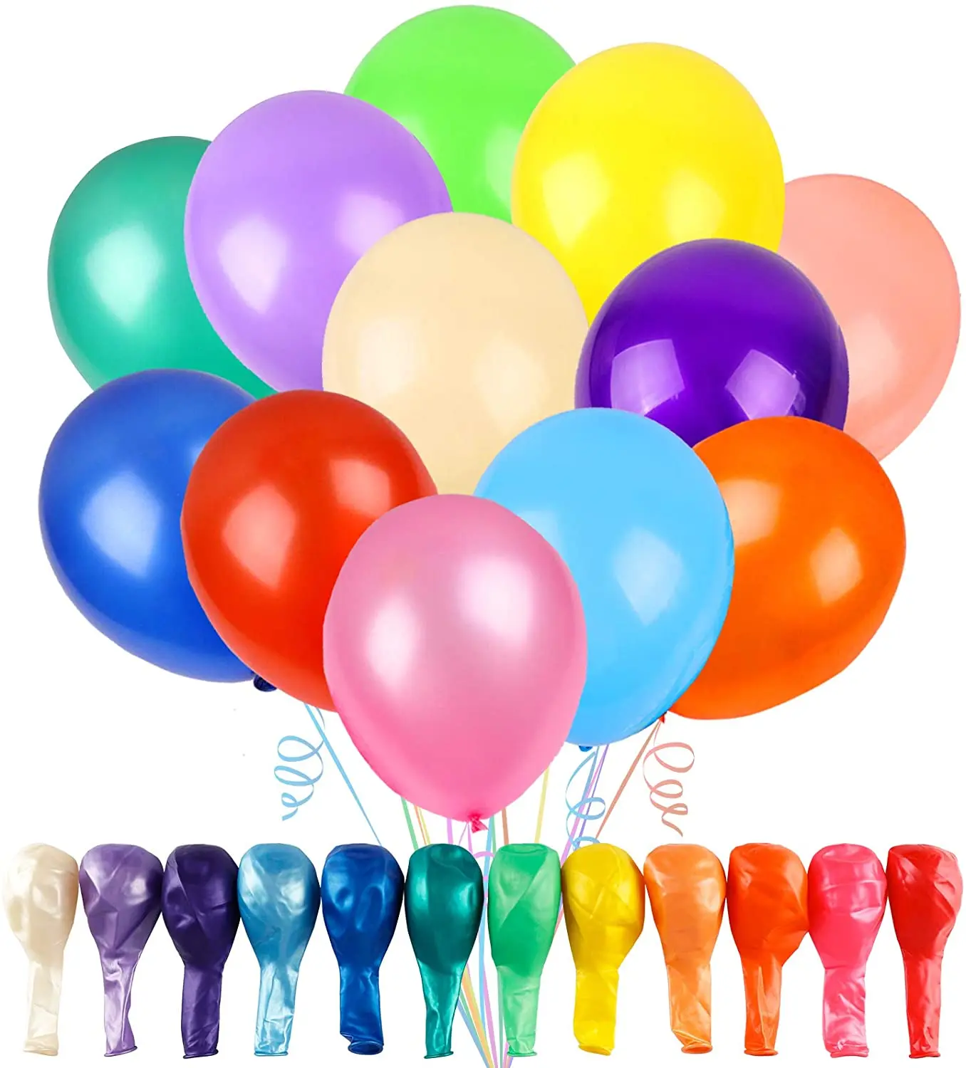 100 Balloons Assorted Color 12 Inches Rainbow Balloons, Multicolor Bright Balloons Party Supplies or Arch Garland Decoration
100 Balloons Assorted Color 12 Inches Rainbow Balloons, Multicolor Bright Balloons Party Supplies or Arch Garland Decoration