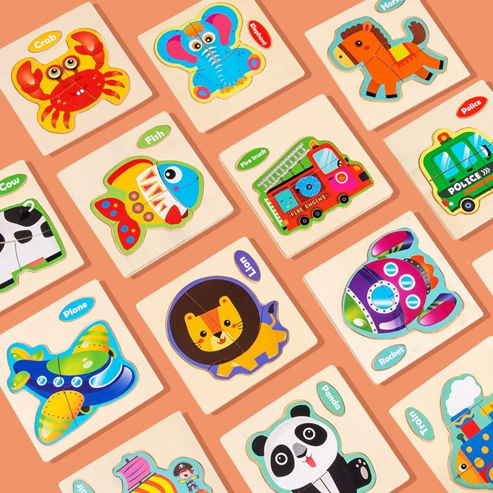 3D Kids Wooden Puzzle Toy Cartoon Animal Traffic Puzzle Model Children Early Educational Jigsaw Puzzle Funny Toys for Kids Gift
3D Kids Wooden Puzzle Toy Cartoon Animal Traffic Puzzle Model Children Early Educational Jigsaw Puzzle Funny Toys for Kids Gift
