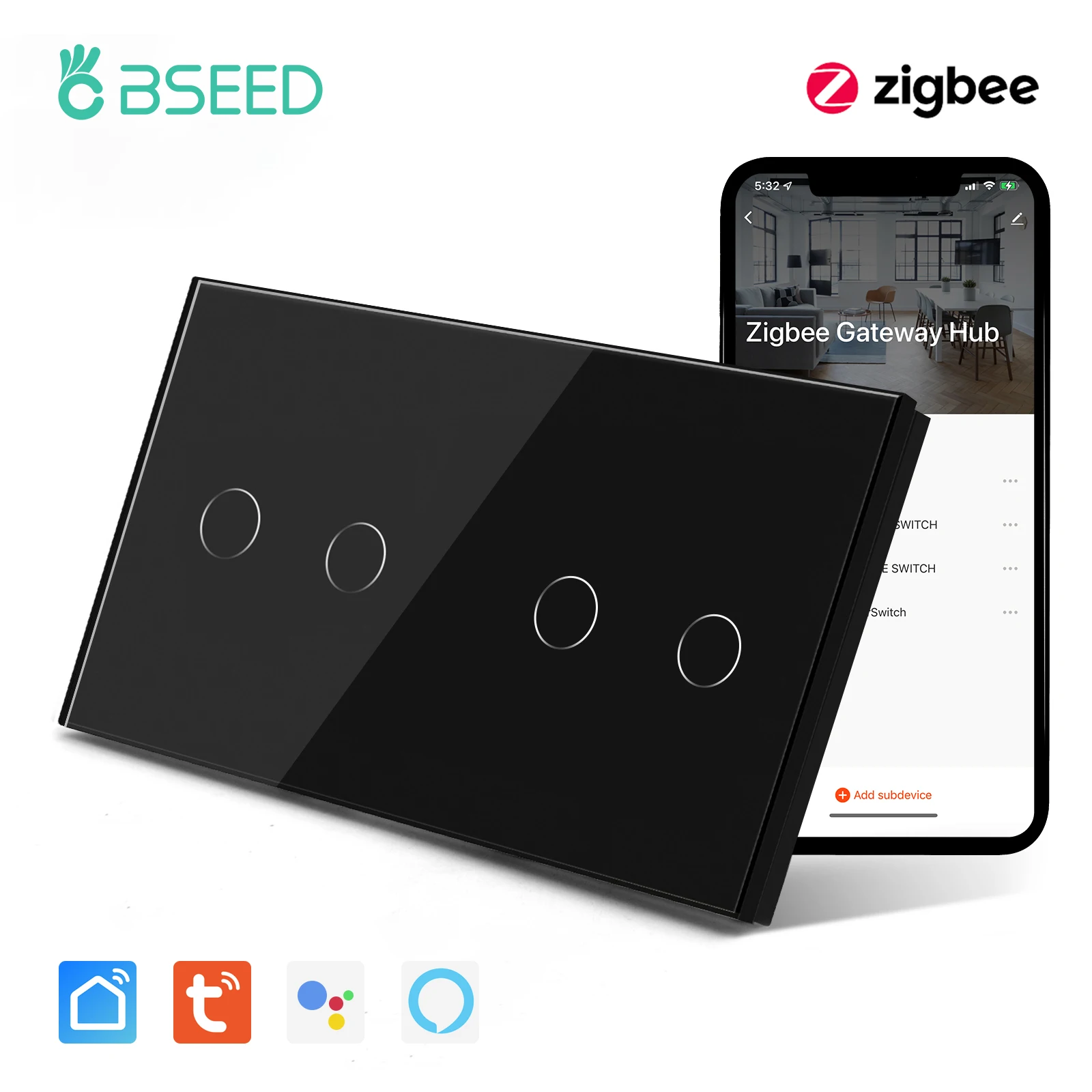 БСЕЕД умные выключатели Zigbee 1/2/3 Gang белые
БСЕЕД умные выключатели Zigbee 1/2/3 Gang белые