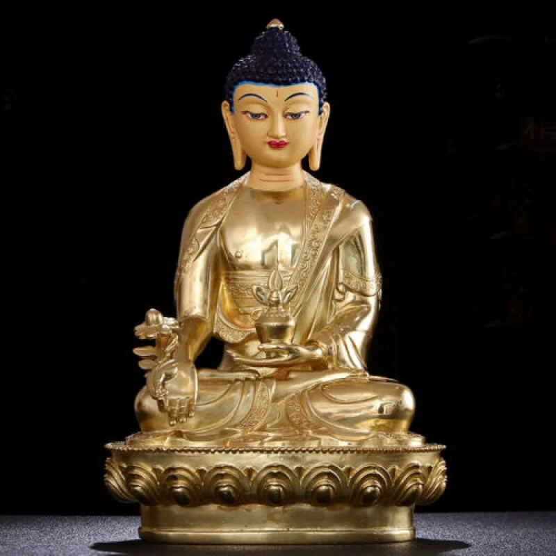 30cm Antique Bronze Gilt Buddha Statue Buddhism Guanyin Bhagavan Bhaisajya
30cm Antique Bronze Gilt Buddha Statue Buddhism Guanyin Bhagavan Bhaisajya