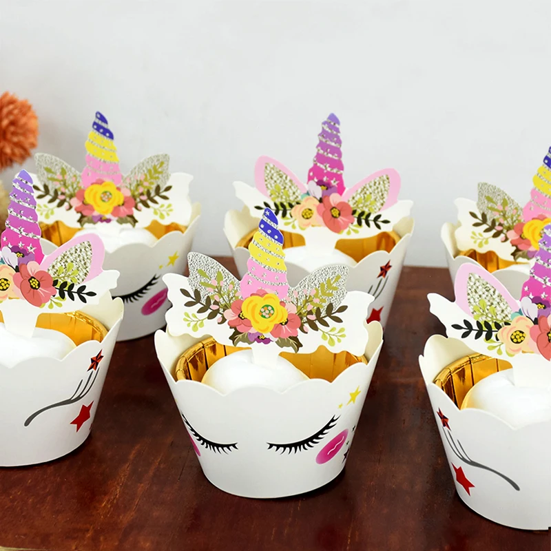 24pcs Unicorn Birthday Cake Topper Rainbow Cartoon Unicorn Cupcake Wrappers For Kids Birthday Cake Decoration Baby Shower Supply
24pcs Unicorn Birthday Cake Topper Rainbow Cartoon Unicorn Cupcake Wrappers For Kids Birthday Cake Decoration Baby Shower Supply