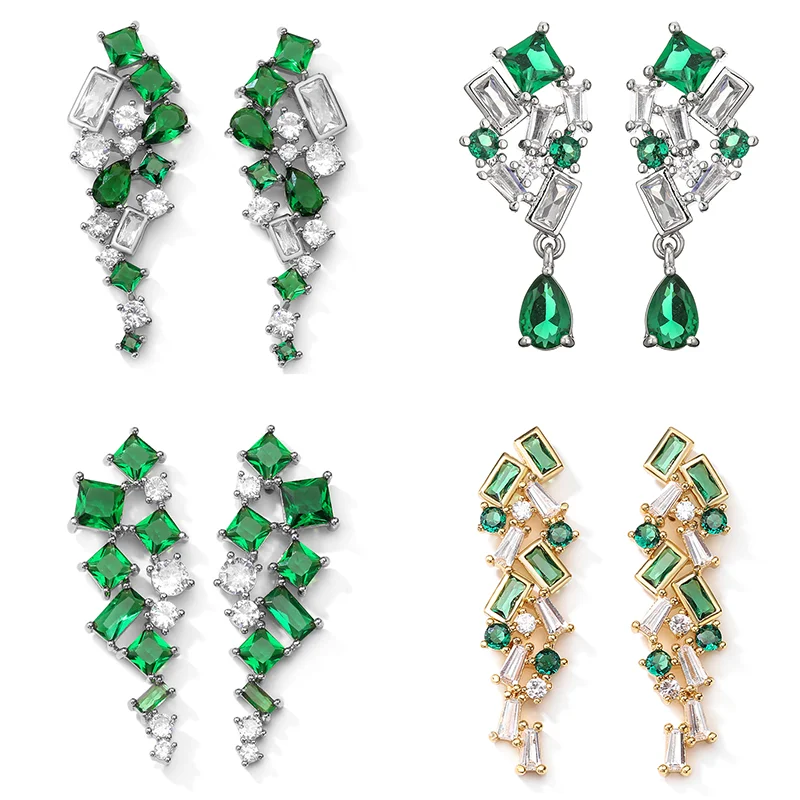 UILZ Green Zircon Series Drop Earrings for Women Girls Leaf CZ Crystal Pendant Wedding Party Earring Fashion Jewelry Wholesale
UILZ Green Zircon Series Drop Earrings for Women Girls Leaf CZ Crystal Pendant Wedding Party Earring Fashion Jewelry Wholesale
