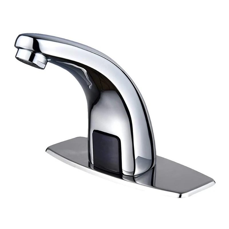 Automatic Bathroom Sink Faucet With Hole Cover Plate, Chrome Faucets With Control Box And Temperature Mixer
Automatic Bathroom Sink Faucet With Hole Cover Plate, Chrome Faucets With Control Box And Temperature Mixer