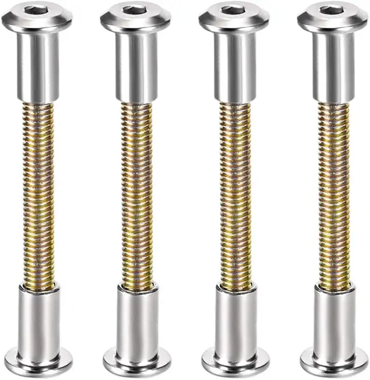 

Keszoox Screw Post Fit for 5/16"(8mm) Hole Dia, Male M6x59mm Belt Buckle Binding Bolts Leather Fastener Carbon Steel 4 Sets