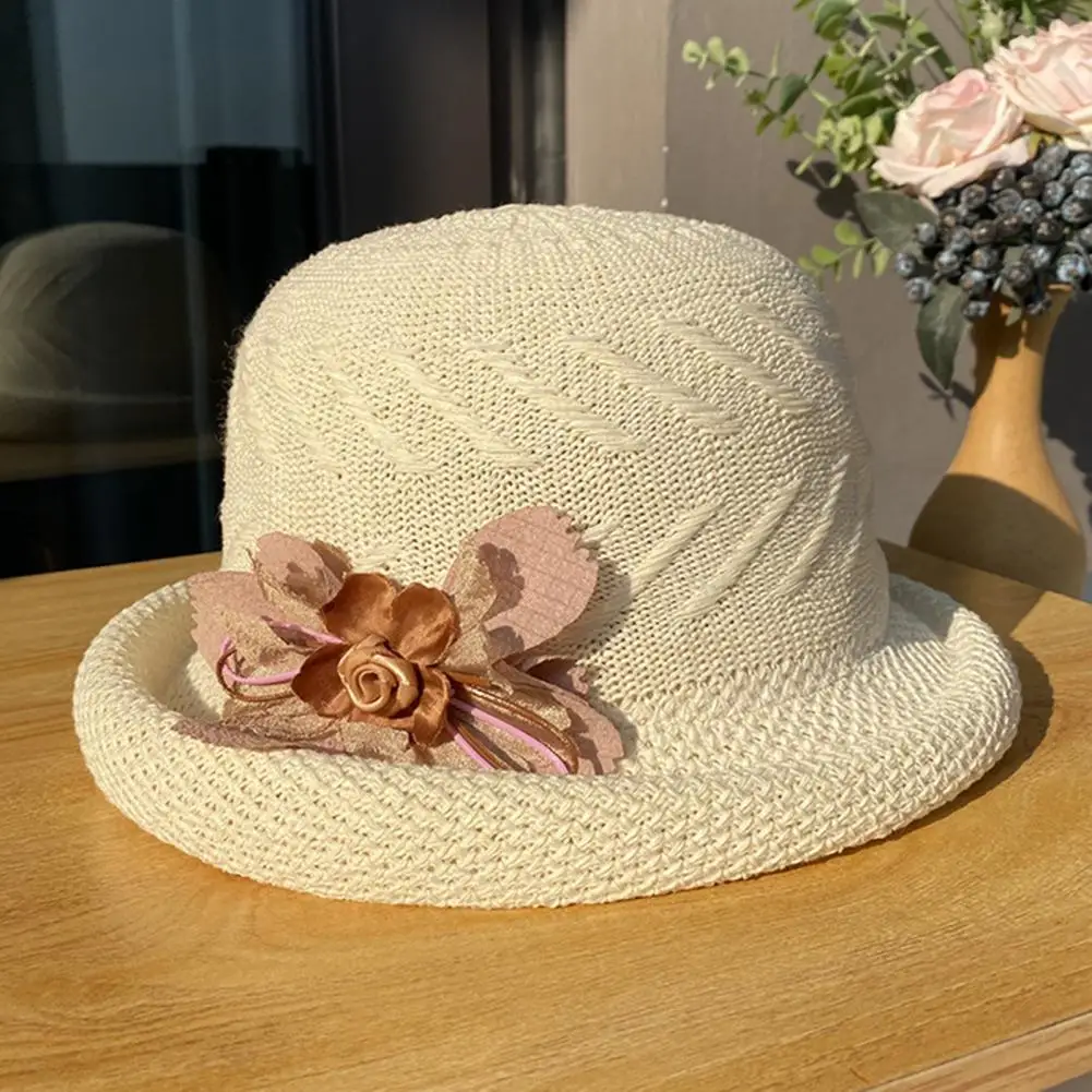 Beautiful Fisherman Hat Flower Decor Lightweight Knitted Women Fisherman Hat Anti-UV Lady Sun Cap for Adult
Beautiful Fisherman Hat Flower Decor Lightweight Knitted Women Fisherman Hat Anti-UV Lady Sun Cap for Adult