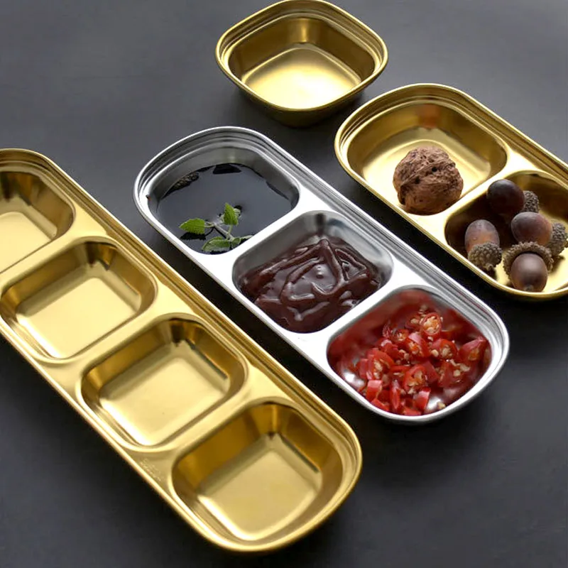 Stainless Steel Gold Seasoning Dish Hot Pot Dipping Bowl Soy Sauce Dish Square Barbecue Snack Plate Kitchen Korean Condiment
Stainless Steel Gold Seasoning Dish Hot Pot Dipping Bowl Soy Sauce Dish Square Barbecue Snack Plate Kitchen Korean Condiment