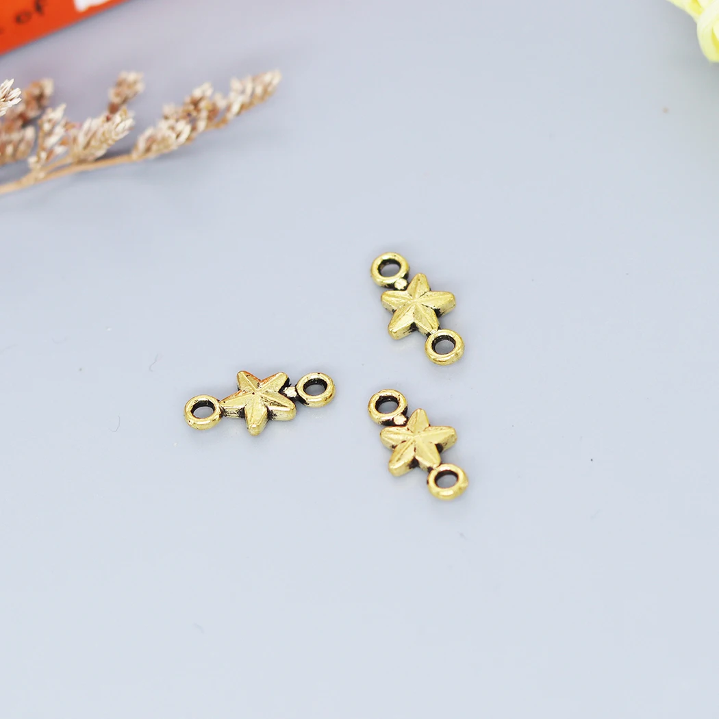 40PCS Star Connector Charms Antique Gold Plated Antique Bronze Color Charm Pendant For Bracelet Jewelry Findings
40PCS Star Connector Charms Antique Gold Plated Antique Bronze Color Charm Pendant For Bracelet Jewelry Findings