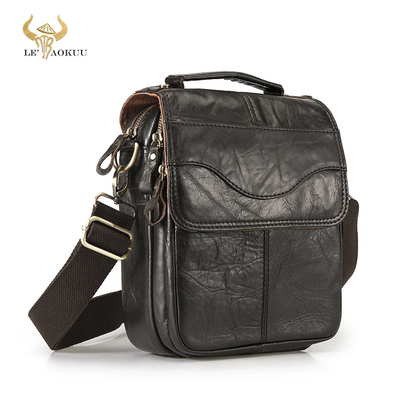 

Original Leather Male Casual Tote Messenger bag Design Satchel Crossbody One Shoulder bag Tablet Pouch For Men 144