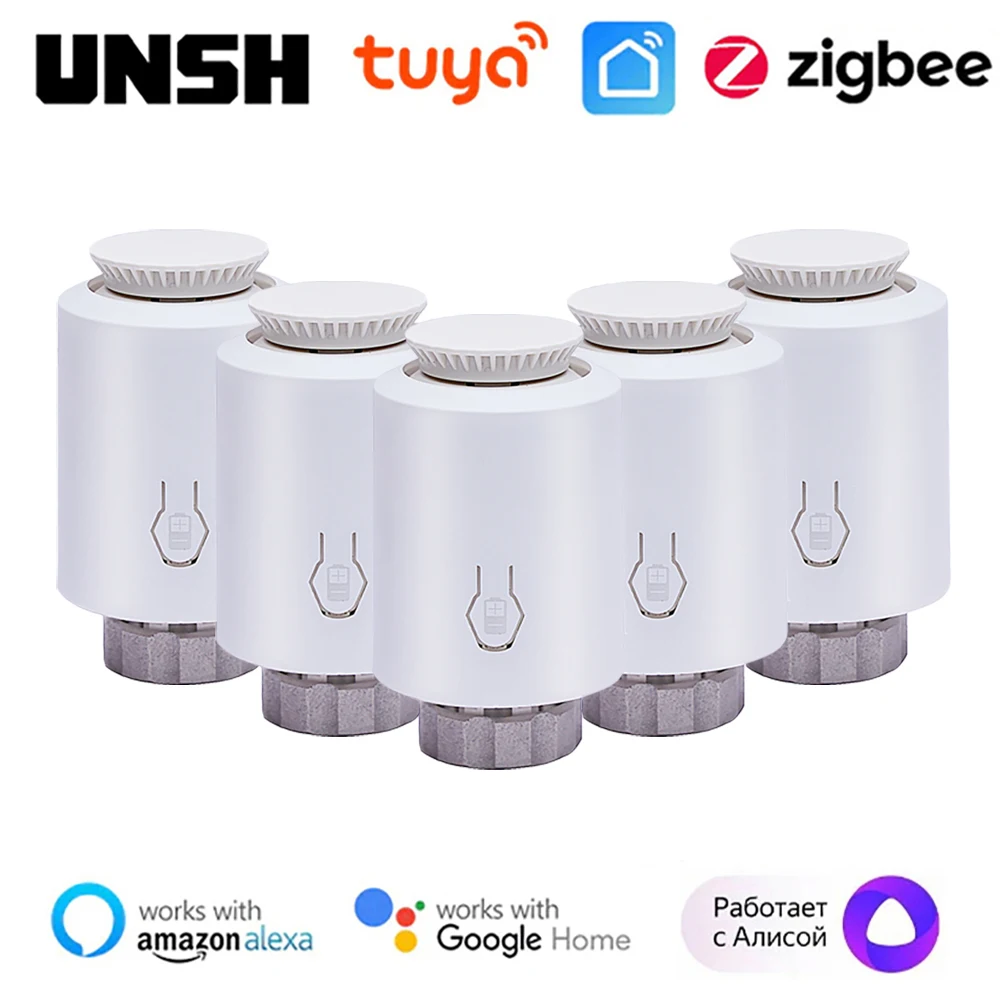 Термостат Tuya ZigBee с приводом радиатора, умный термостатический клапан, контроллер температуры с поддержкой Alice, Alexa, Google Home
Термостат Tuya ZigBee с приводом радиатора, умный термостатический клапан, контроллер температуры с поддержкой Alice, Alexa, Google Home