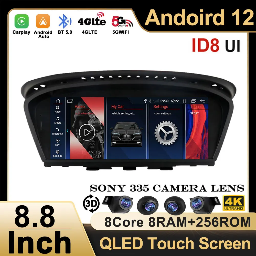 8,8 "ID8 Android 12 автомобильный беспроводной Apple CarPlay Автомобильный мультимедийный блок для BMW 5/3 серии E60/E61/E62/E63/E90/E91/E92/E93/M3 CCC/CIC
8,8 "ID8 Android 12 автомобильный беспроводной Apple CarPlay Автомобильный мультимедийный блок для BMW 5/3 серии E60/E61/E62/E63/E90/E91/E92/E93/M3 CCC/CIC