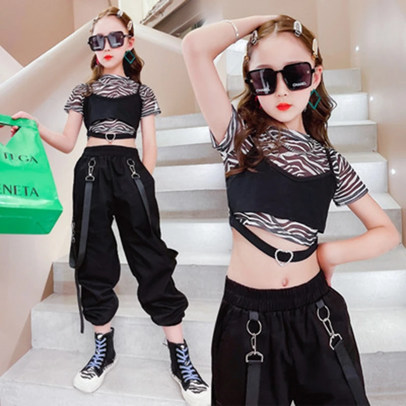 Girls Summer Clothing Suits Jazz Dance Costumes Children's Hip-hop Street Dance Suits Tracksuit for Girl Teenage Kids Outfits
Girls Summer Clothing Suits Jazz Dance Costumes Children's Hip-hop Street Dance Suits Tracksuit for Girl Teenage Kids Outfits