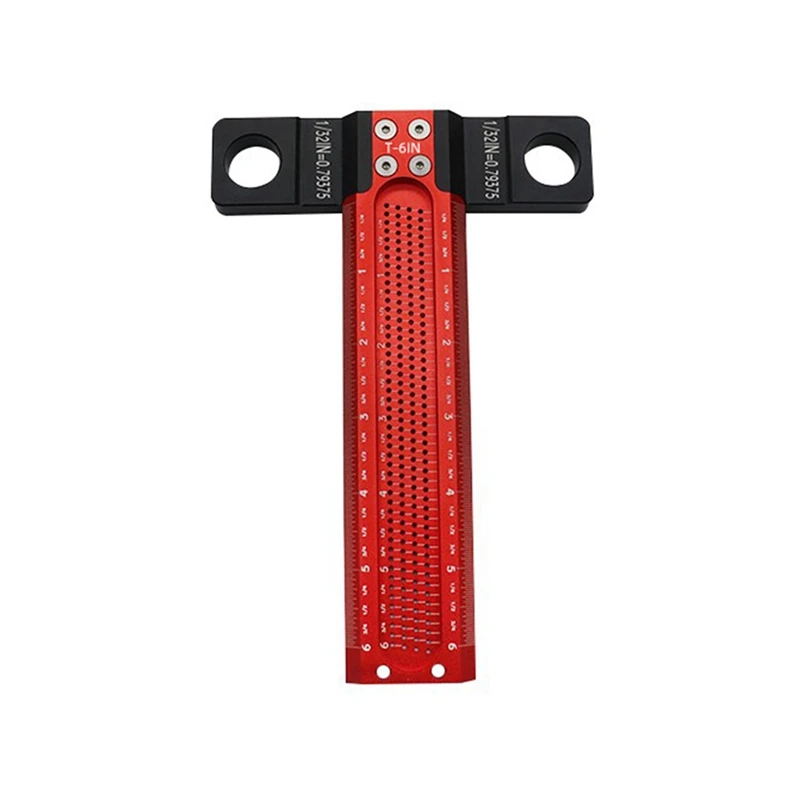 6-Inch Woodworking Hole Line Drawing Ruler Parallel/Vertical Line Drawing T-Shaped Line Crossing Hole Marking Ruler
6-Inch Woodworking Hole Line Drawing Ruler Parallel/Vertical Line Drawing T-Shaped Line Crossing Hole Marking Ruler