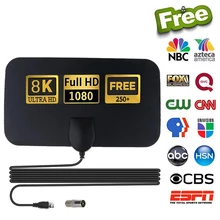 8K 4K Digital 1080P DVB-T2 TV Antenna Booster 50 Miles HDTV For RV outdoor Car antenna Indoor For Smart TV Antenna Indoor Aerial