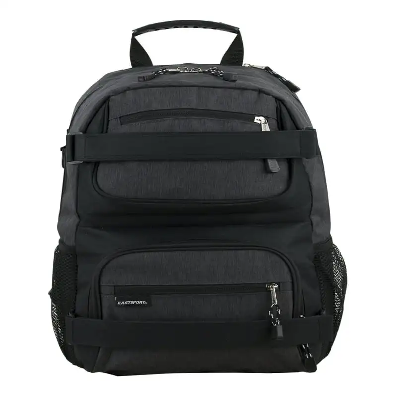 Deluxe Double Strap Skater Backpack, Sturdy Dark Grey Travel Bag with Smooth Zippers.
Deluxe Double Strap Skater Backpack, Sturdy Dark Grey Travel Bag with Smooth Zippers.
