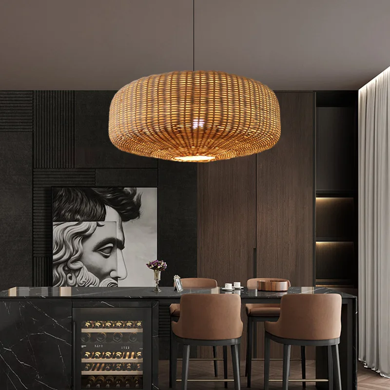 New Chinese Handmade Rattan Lamp Pendant Lights Dining Room Farmhouse Retro Decor Hanging Lamp Vintage Room Decor Lamp Shades
New Chinese Handmade Rattan Lamp Pendant Lights Dining Room Farmhouse Retro Decor Hanging Lamp Vintage Room Decor Lamp Shades