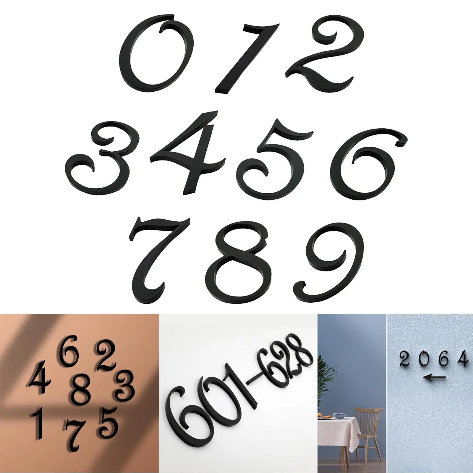 3D Numbers Flat Number Plates Self Adhesive Street Address Stickers for Room Door Office Apartment Hotel
3D Numbers Flat Number Plates Self Adhesive Street Address Stickers for Room Door Office Apartment Hotel