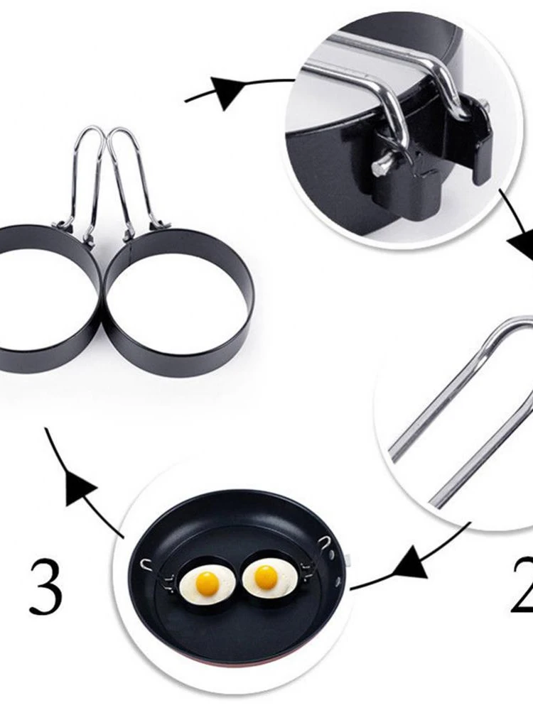 1Pcs Metal Egg Frying Rings Stainless Steel Round Fried Poach Shaper Mould Handle Non Stick Egg Tools Kitchen Baking Accessories 
1Pcs Metal Egg Frying Rings Stainless Steel Round Fried Poach Shaper Mould Handle Non Stick Egg Tools Kitchen Baking Accessories