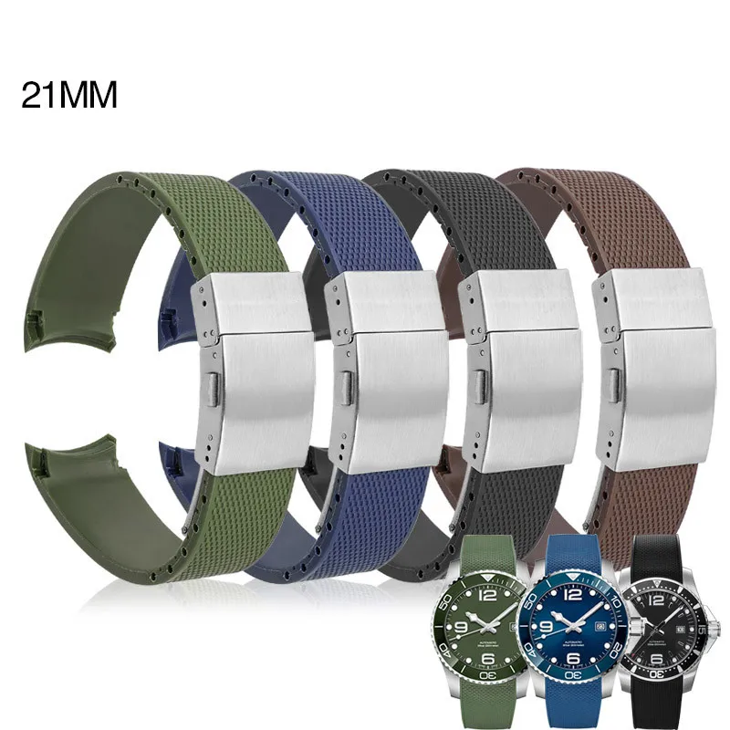 21mm Waterproof Rubber Silicone Wrist Band For Longines Conquest HydroConquest L3.742 642 781 782 Folding Buckle Watch Strap
21mm Waterproof Rubber Silicone Wrist Band For Longines Conquest HydroConquest L3.742 642 781 782 Folding Buckle Watch Strap